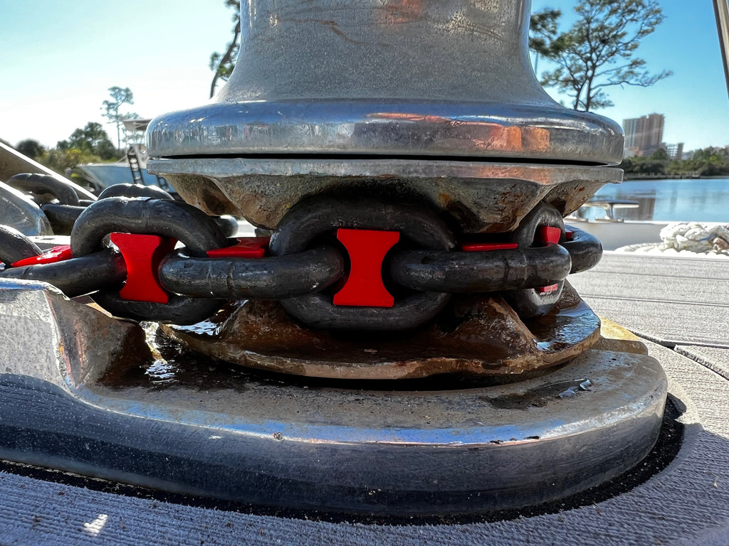 Bright ORANGE Anchor Chain Markers - High-Visibility, Weather-Resistant, Easy Install Marine Accessories for Safe Boat Anchoring