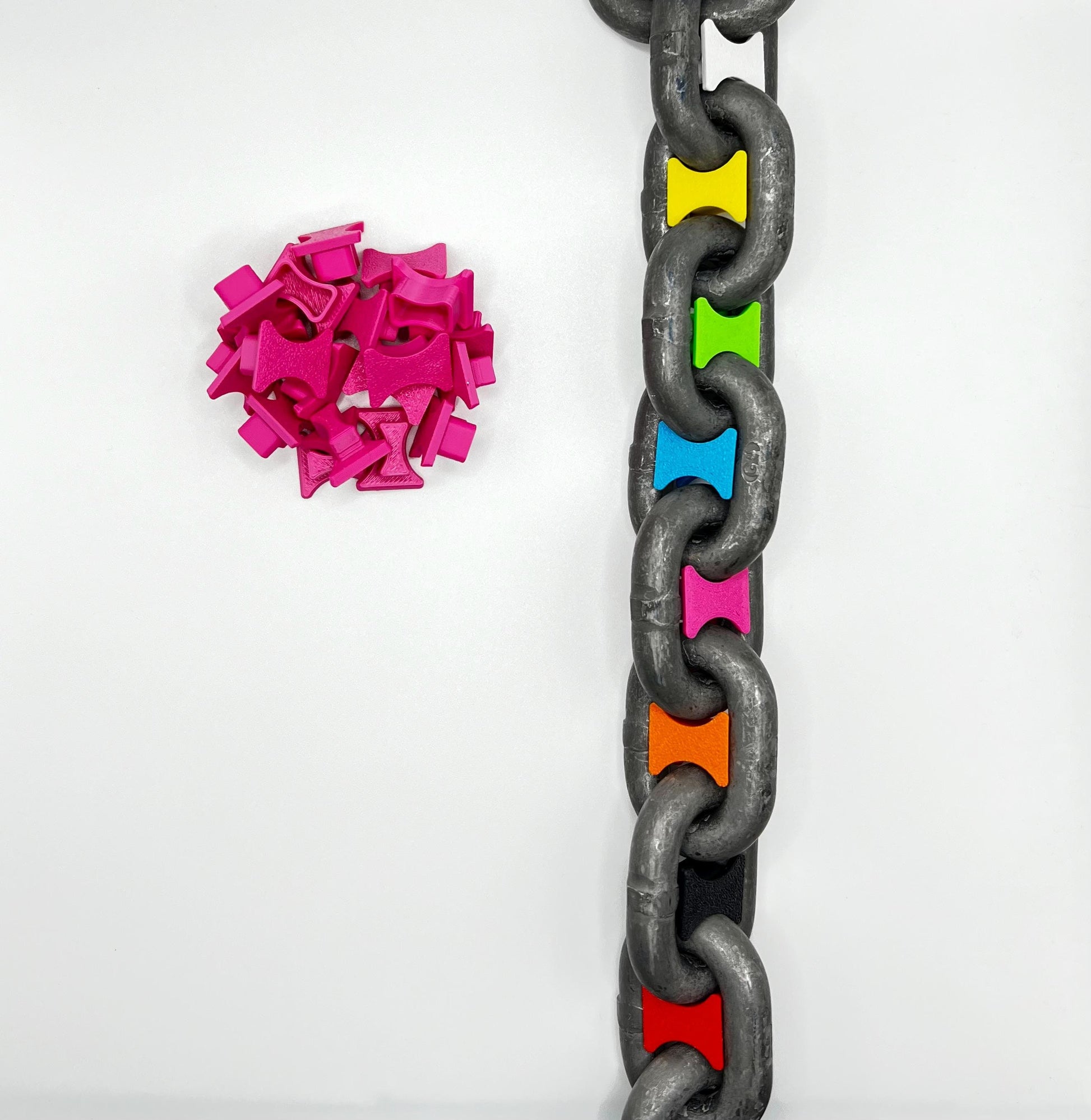 Bright PINK Anchor Chain Markers - High-Visibility, Weather-Resistant, Easy Install Marine Accessories for Safe Boat Anchoring