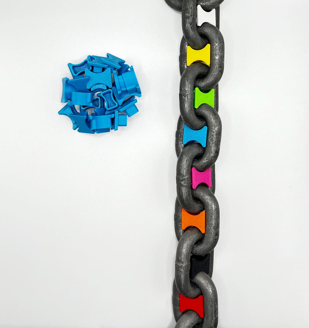 Bright BLUE Anchor Chain Markers - High-Visibility, Weather-Resistant, Easy Install Marine Accessories for Safe Boat Anchoring