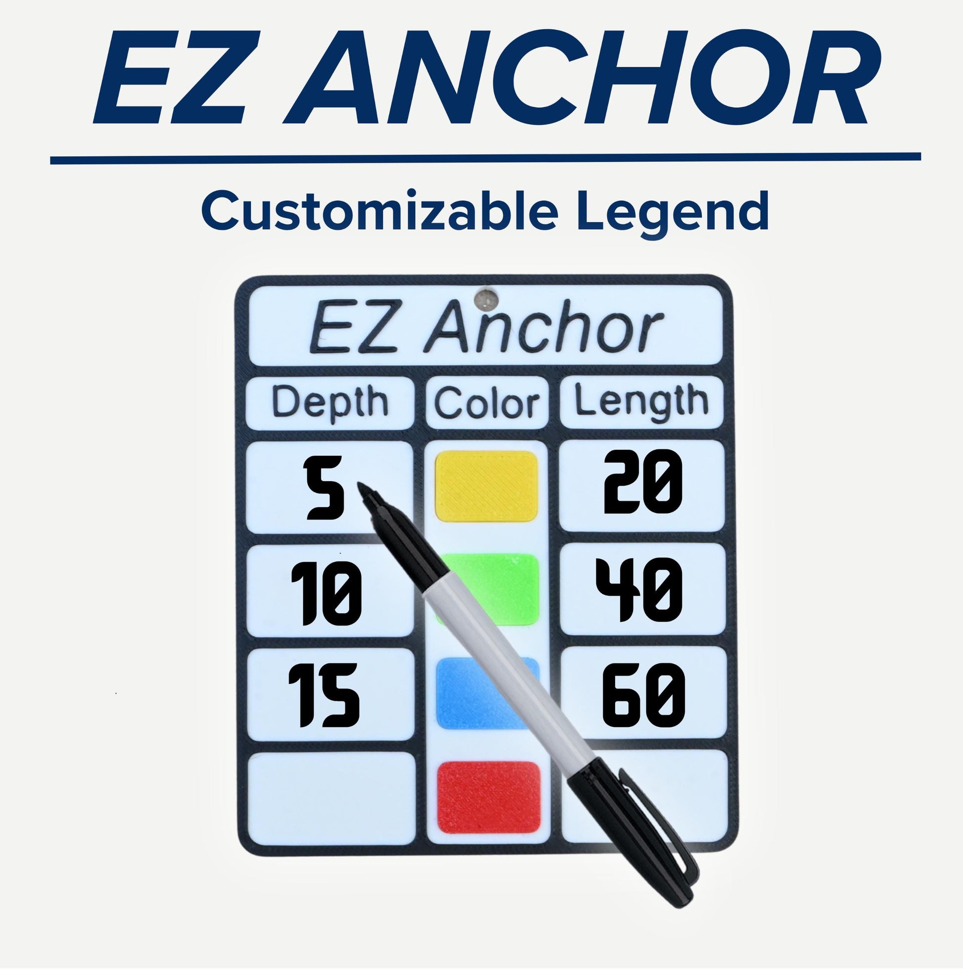 Anchor Chain Marker Kit – 4-Color w/ Guide Plate – Fits 5/16–3/8" & More – Windlass Safe – Original, Not a Knockoff – Boat Gear - USA