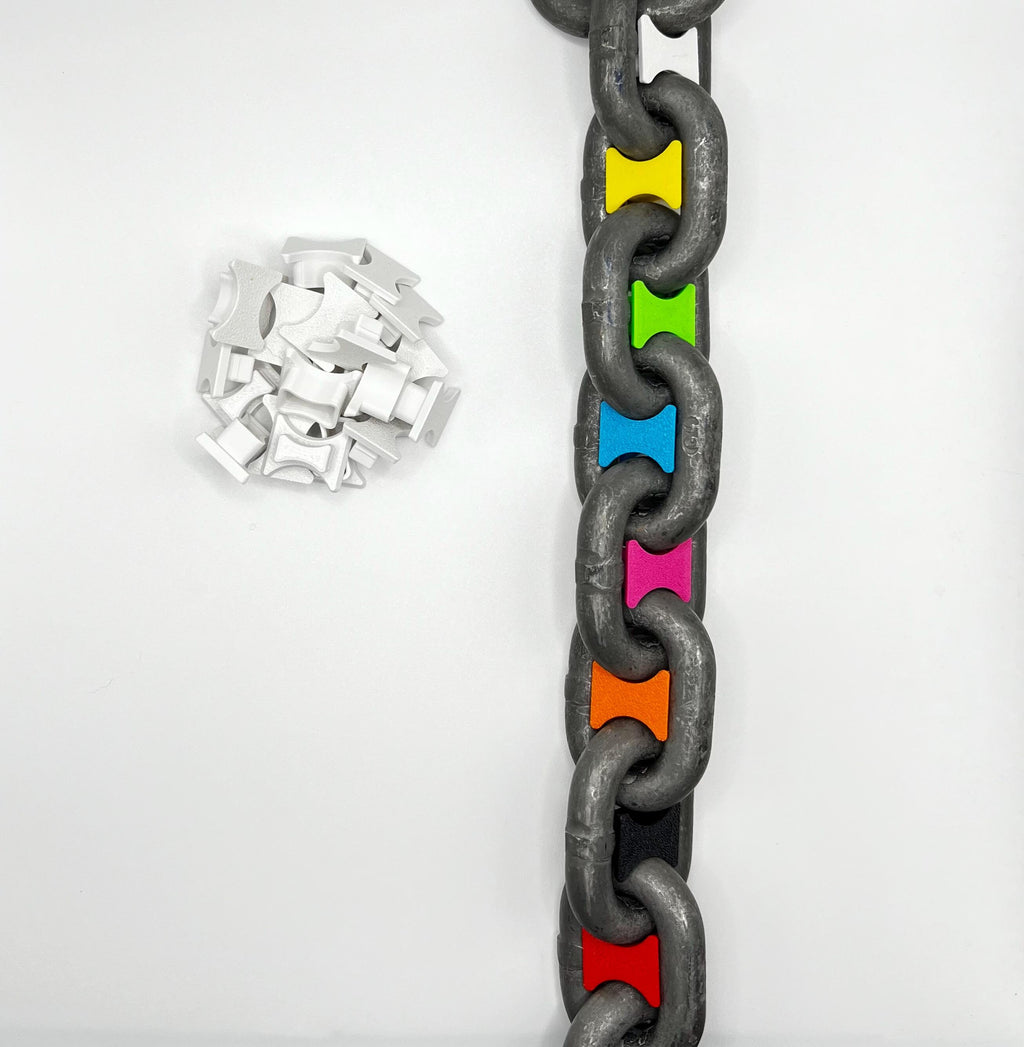 Bright WHITE Anchor Chain Markers - High-Visibility, Weather-Resistant, Easy Install Marine Accessories for Safe Boat Anchoring