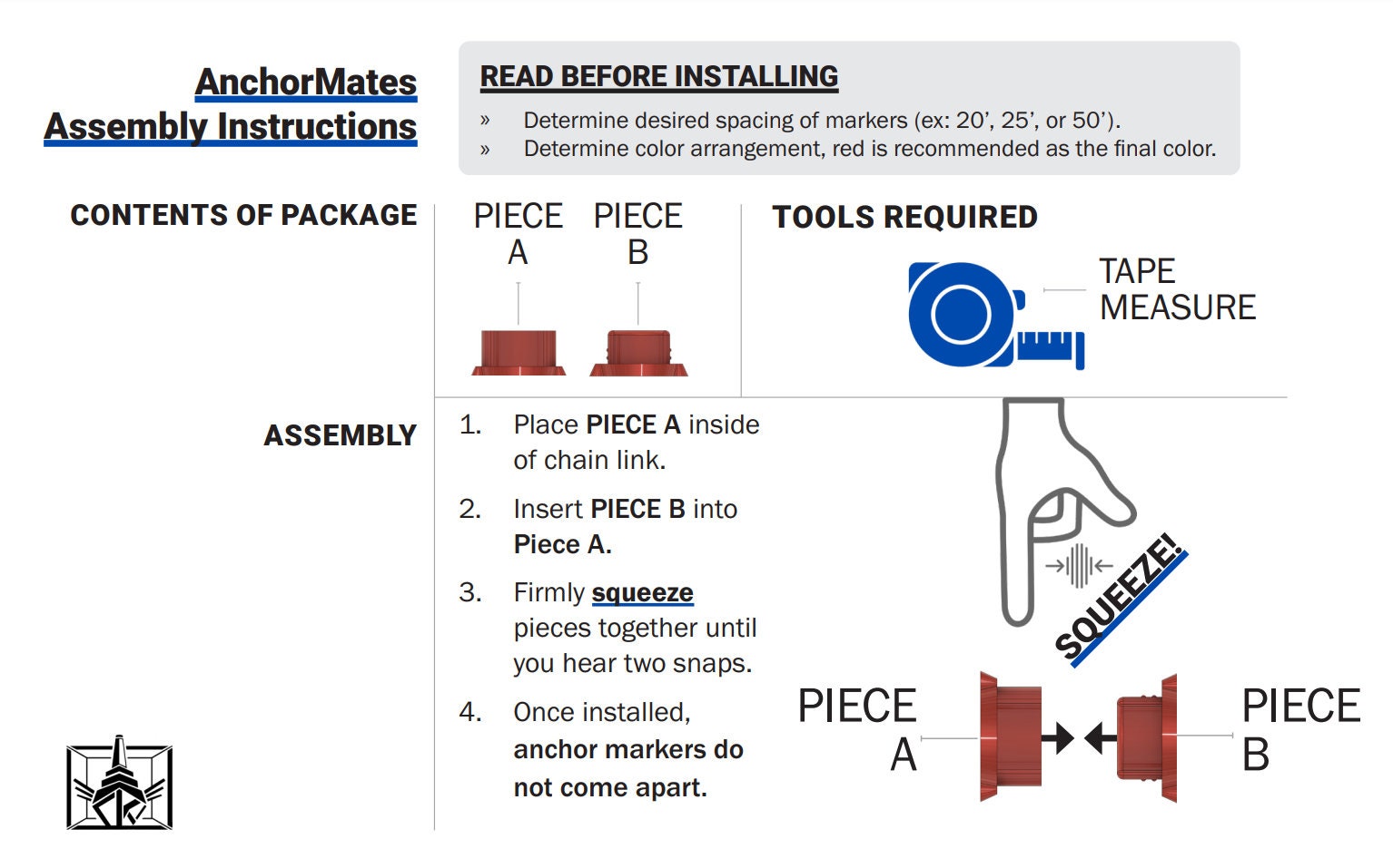 Anchor Chain Marking Kit - 6 COLOR PACK with LEGEND - High-Visibility, Weather-Resistant, Easy Install Marine Accessories for Boat Anchoring