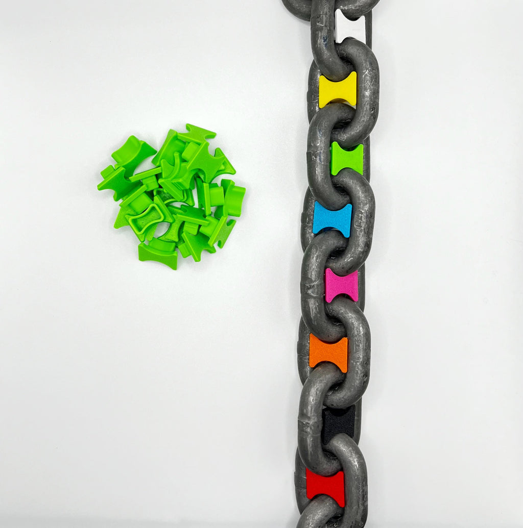 Bright YELLOW Anchor Chain Markers - High-Visibility, Weather-Resistant, Easy Install Marine Accessories for Safe Boat Anchoring